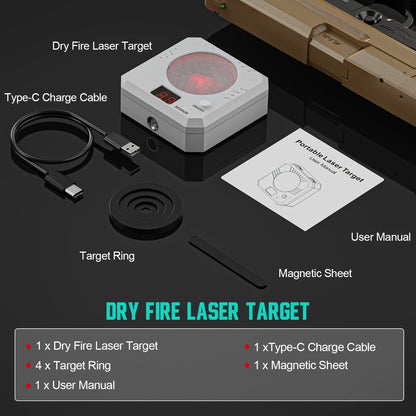 Rechargeable Laser Dry Fire Training Target Set 4 Difficulty Levels