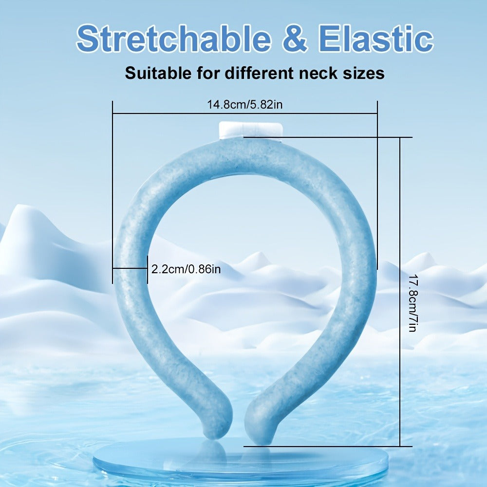 Cooling Neck Ring 3-Pack – Wearable Ice Gel Tube Wrap for Hot Weather, Outdoor Sports, Heat Relief & Hot Flashes, Freezes at 28°C, Hands-Free Summer Cooling for Men & Women