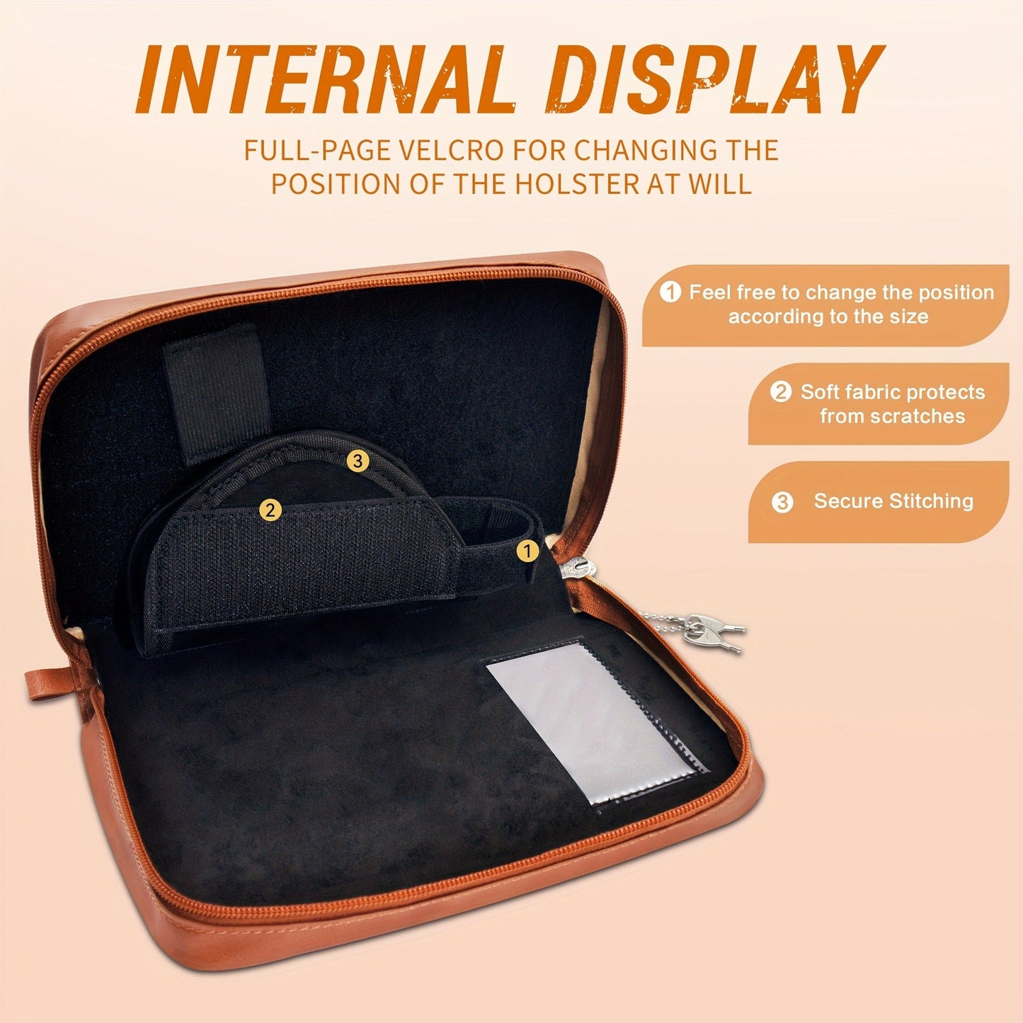 Lockable Soft Pistol Case Book-Style Handgun Storage Bag with Zipper - Discreet Portable Gun Case for 9mm & Most Handguns, Safe Transportation & Home Storage, Available in Black & Brown
