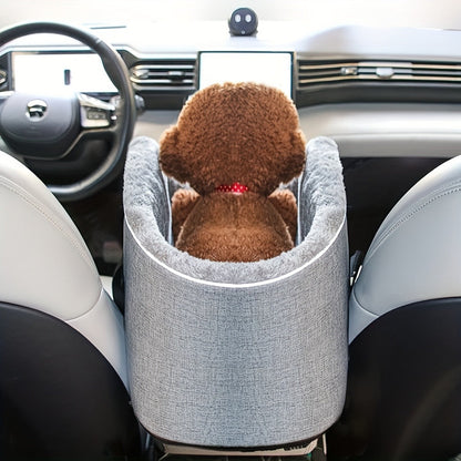 Pet Travel Bag & Car Seat for Small Medium Dogs Cats - Portable Polyester Carrier with Secure Buckle Closure, Cozy Soft-Sided Dog Cat Travel Tote Bag for Road Trips, Vet Visits & Daily Commutes, Grey