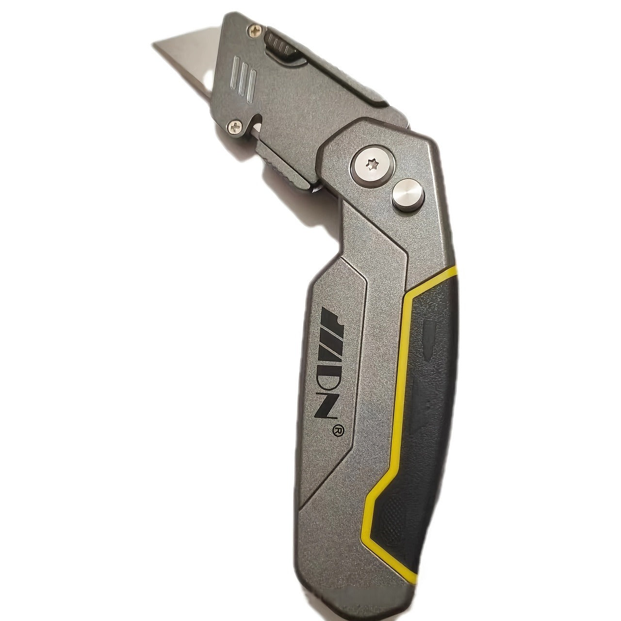 Folding Utility Knife Aluminum Alloy Multifunctional EDC Box Cutter with Screwdriver Blades 10 Replacement Blades for DIY Camping Outdoor