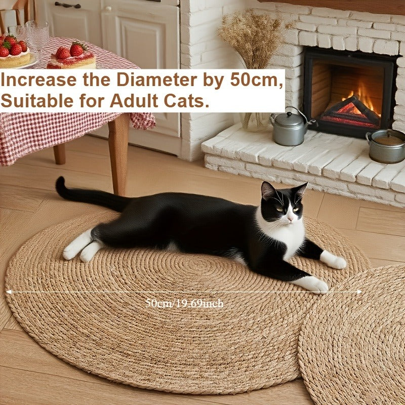 Sisal Sofa Protector Cat Scratch Mat – Universal Anti-Scratch Claw Cover for Cats & Dogs, Furniture Protector Pad for Sofa, Couch & Chair, 13.78" or 15.74" Square