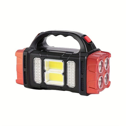 Solar Rechargeable Flashlight 2-Pack, High Lumen LED Handheld Spotlight Searchlight USB-C Charging, Outdoor Torch for Camping Hunting Emergency Work Light, Buy 1 Get 2