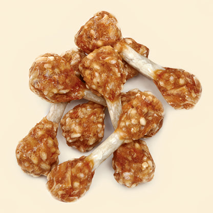 Chicken Dog Training Treats Dumbbell Shape – Natural High Protein Reward Snacks for Small Medium Large Dogs, Rice & Chicken Flavor, Long-Lasting Chew