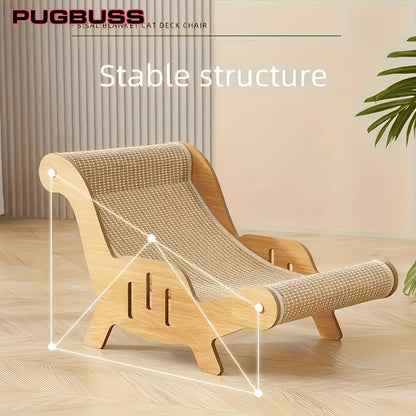 Cat Scratcher Lounge Chair 2-in-1 Natural Sisal Sofa Bed No Shedding Breathable Ultra Durable Oversized Design for Scratching Napping Playing, All-Season Multi-Functional Cat Scratch Bed, 1pc