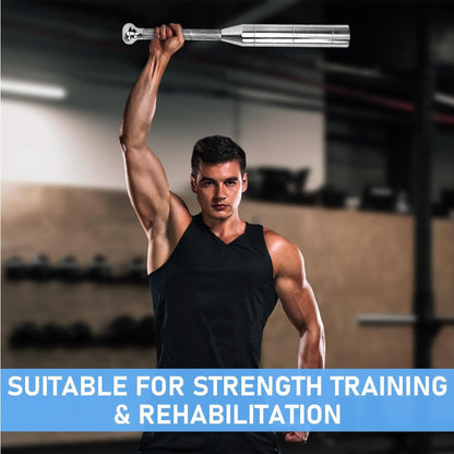 Adjustable Steel Club Bell Macebell Indian Club 6.5-17.5LB Strength Training Grip Power Workout for Men & Women