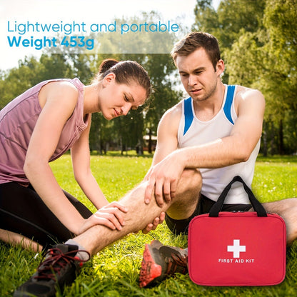 338 Piece First Aid Kit Waterproof Compact Trauma Kit Home Car Camping