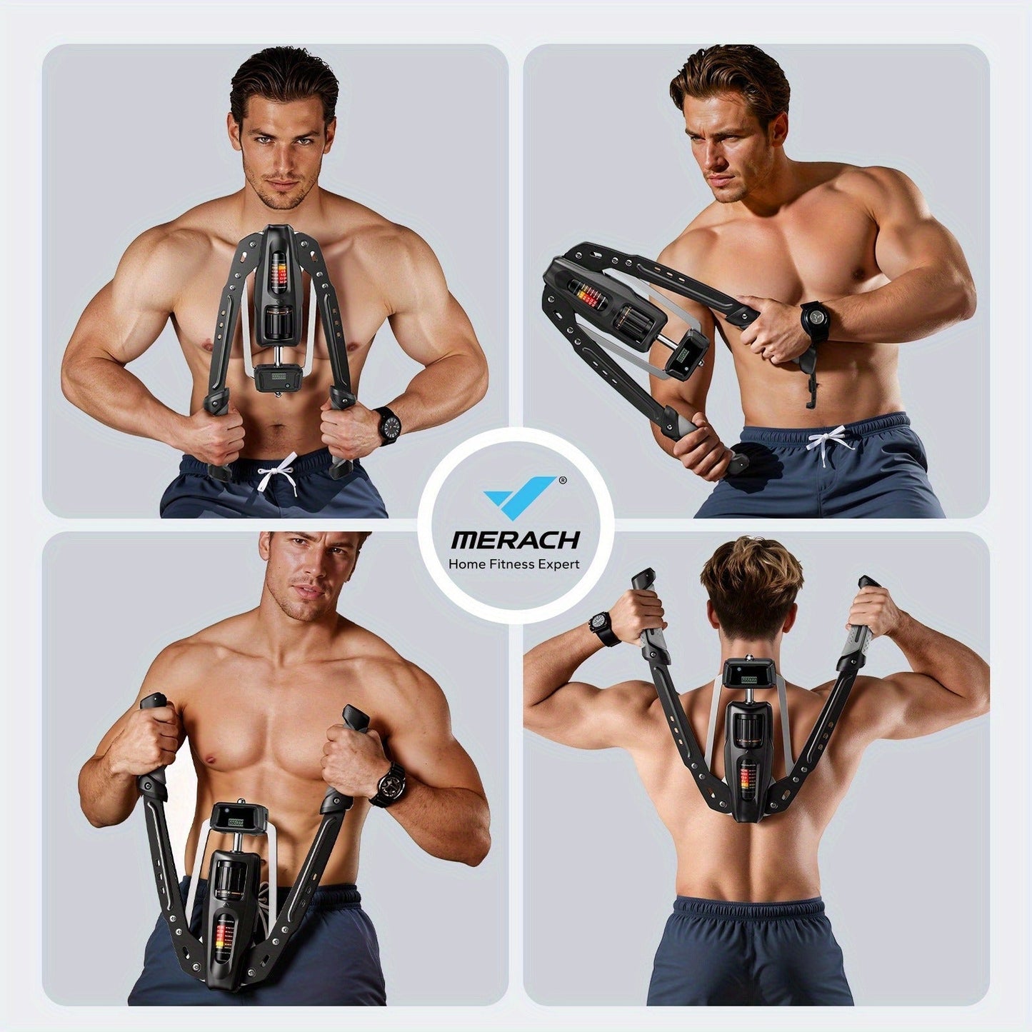 Chest Expander Twister Arm Exerciser 22-440LB Hydraulic Adjustable Resistance Shoulder Muscle Training Fitness Equipment for Home Gym