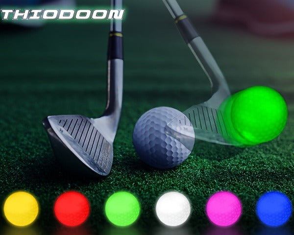 LED Golf Balls Glow in the Dark – 6 Pack Multi-Color Light Up Golf Balls for Night Play, Impact Activated, 40Hr Battery, Fun Gift for Men Women Beginners