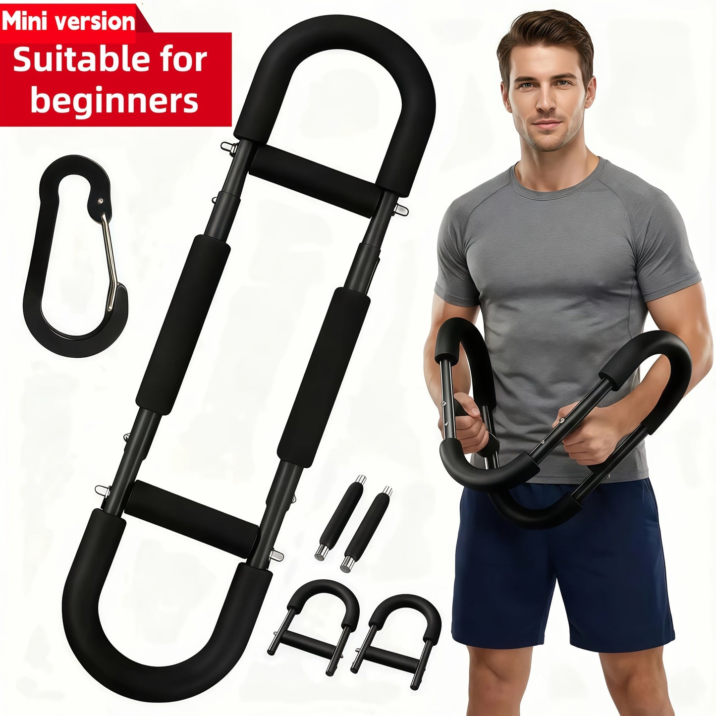 Spring Chest Expander Bar – Adjustable Arm & Tricep Trainer
