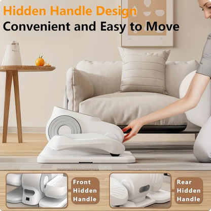 Under Desk Elliptical Machine – 12-Speed Electric Seated Leg Exerciser, Quiet & Portable Foot Pedal Trainer with Remote, for Seniors & Home Office Workouts