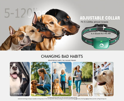 Smart Dog Training Collar with Remote - 3 Training Modes with Training Icons Electric Shock Collar Receiver Function for Large & Medium Dogs 2 Dog or 3 Dog Sets