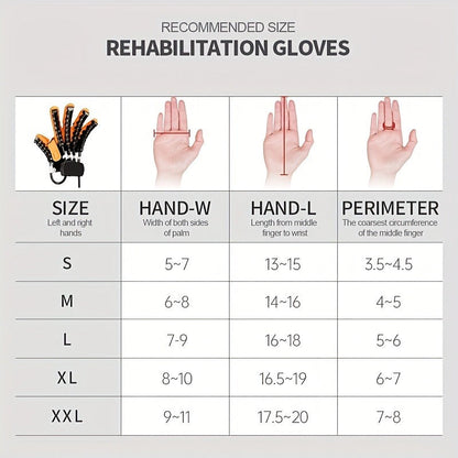 Hand Rehabilitation Glove Pneumatic Finger Trainer Left Right M L XL
