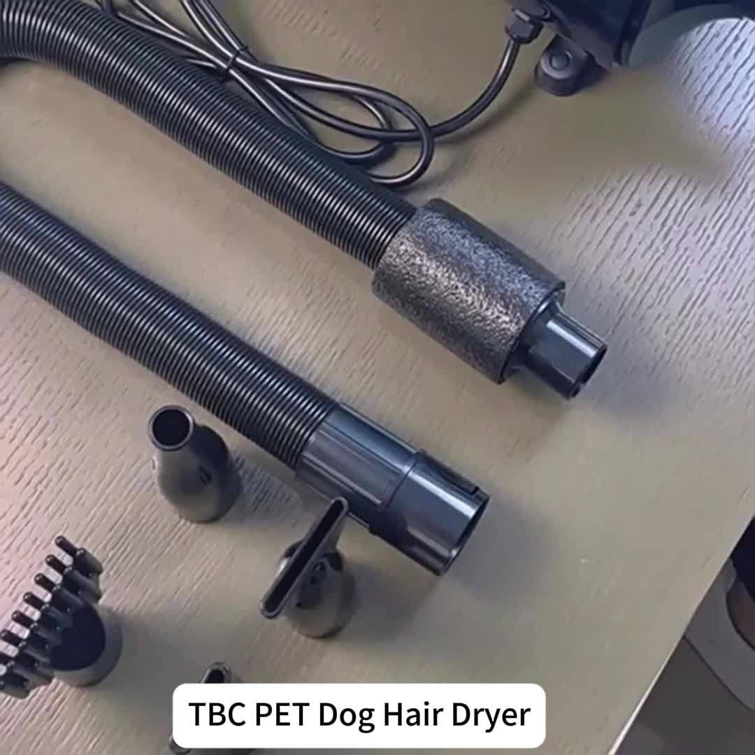 Dog Hair Dryer 3800W High Power - Professional Pet Grooming Blow Dryer with Adjustable Speed & Temperature Control, 4 Nozzles for Dogs & Cats, Easy to Use & Clean