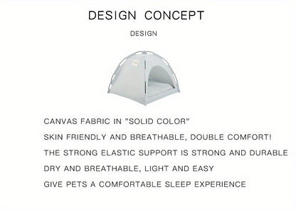 Portable Pet Tent Sleeping Nest for Cats & Dogs - Soft Cozy Foldable Pet House for Indoor Outdoor Camping Travel, Easy Assembly Solid Color Design, Ideal Pet Gift for Cats Dogs, Fern Green