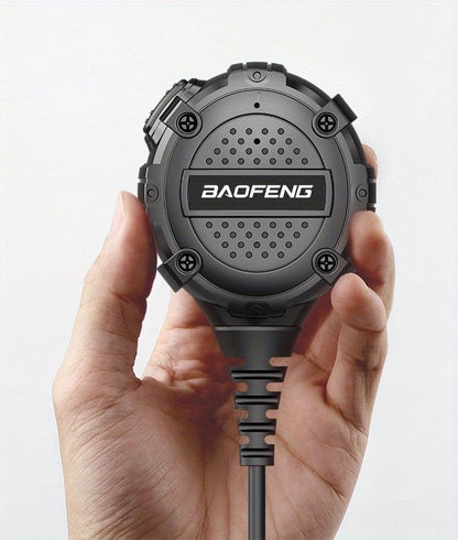 Walkie Talkie Remote Speaker Microphone H3 Lightweight Shoulder Mic PTT for Two Way Radio Clear Communication Outdoor Hiking Camping Tactical Black