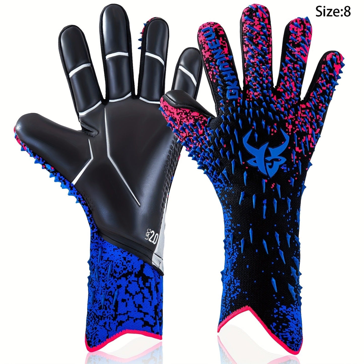 Soccer Goalkeeper Gloves with 4mm Grip Palm - Ventilated Goalie Gloves for Youth & Adults, Flexible Finger Protection, Sizes 6-10, Black Green, Red Green, Blue Pink