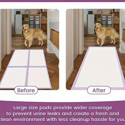 Puppy Pee Pads 100 Count - 6-Layer Super Absorbent Dog Training Pads, Leak-Proof Tear-Resistant Odor Control, 23.6"x23.6" & 34"x28" Large Size, Suitable for Dogs Cats & Multiple Pets
