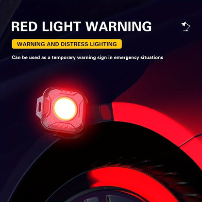 COB LED Work Light Rechargeable 500 Lumen 6 Modes Adjustable Color Temp Mini Tactical Flashlight for Camping Garage Car Repair Emergency EDC