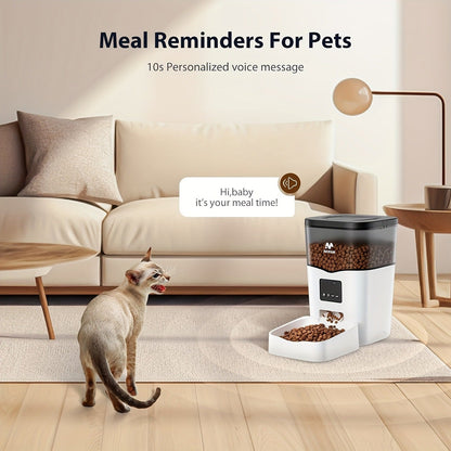 Smart WiFi Automatic Pet Feeder 101oz - App Control, Up to 10 Meals Per Day, HD Camera Option with 2.4G & 5G, Voice Assistant Compatible, USB Powered, Remote Monitoring for Cats & Dogs, IMIPAW