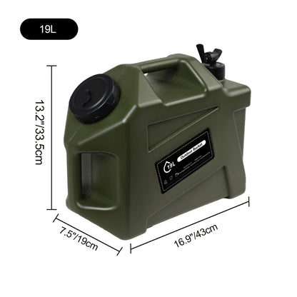 Water Storage Container with Spigot 2 Handles BPA Free PVC Collapsible Water Jug for Camping Outdoor RV Hiking Emergency Survival Portable Water Tank 3.2Gal 5Gal 2.6Gal Multi-Color Options