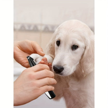 Pet Detail Trimmer Cordless USB Rechargeable - Ceramic Blade Precision Clipper for Dogs Cats Face Paws Ears Eyes Tail, Quiet Low Noise Mini Grooming Tool for Small Areas, Includes Brush & Lubricant