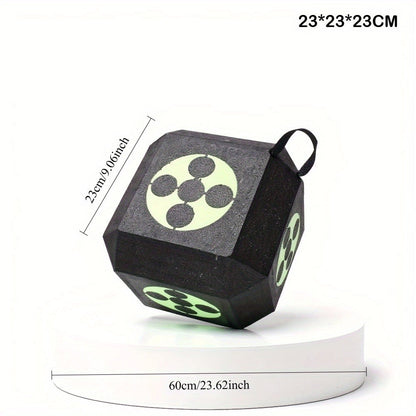 3D Archery Target Cube – Self-Healing Foam Multi-Faceted 23cm Block for Outdoor Backyard Range | Portable High-Density Target for Beginners & Professionals