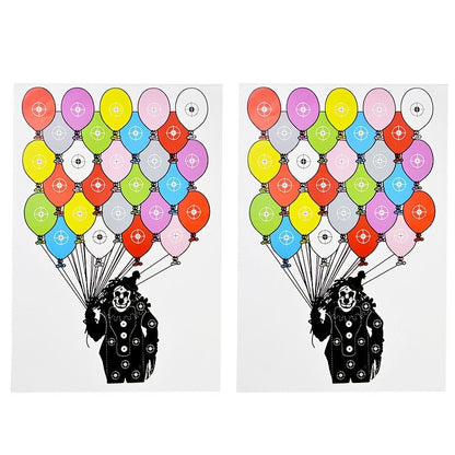 Shooting Target Paper 10 Pack 45x32cm Large Glossy, Archery Targets for Shooting Practice Accuracy Training, Skeleton Balloon Human Silhouette Target Sheets for Gun Bow Slingshot Range Outdoor Use