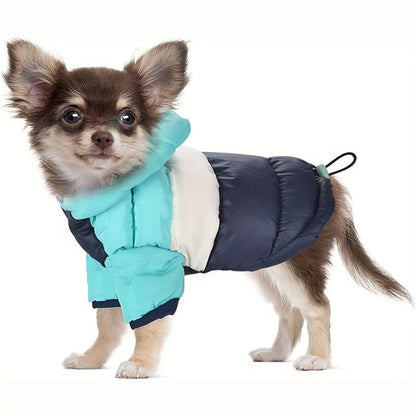 Dog Winter Coat Puffer Jacket Windproof Warm Padded Snow Vest for Small Breeds, Lightweight Outdoor Dog Clothes for Chihuahua Poodle Yorkshire Terrier, Sizes L XL XXL, Orange Blue Pink