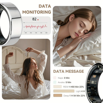 Smart Ring Health Monitor – Step Counter, Sleep Tracker, Heart Rate & Fitness Tracker Ring for Men | Multiple Sizes & Colors