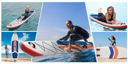 Inflatable Paddle Board 10.5ft – Wide Stable Non-Slip Deck SUP Board with Premium Accessories for Yoga Fishing Boating Traveling Surfing Adults