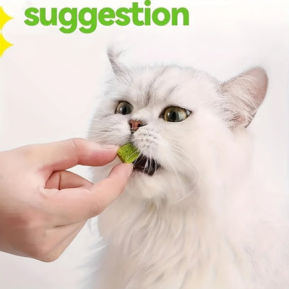 Cat Grass Pellets Freeze-Dried 150g – Mint Flavor Hairball Control Granules, Natural Chewing & Teeth Grinding Snack for Cats, Digestive Support Cat Treat (5.29oz)