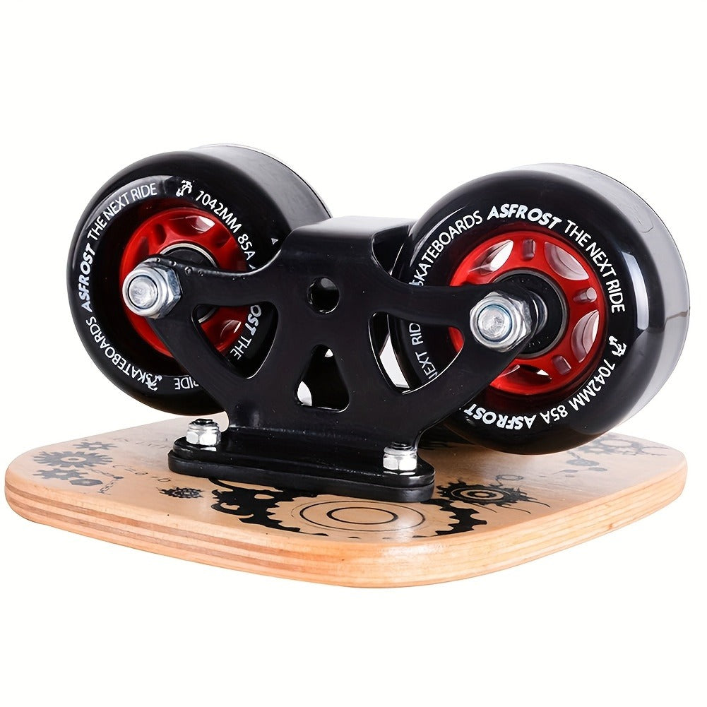 Split Drift Skateboard with PU Wheels & High-End Bearings | 7-Layer Maple Deck Anti-Slip Portable Roller Road Drift Skates Plate – Flexible Lightweight Design for Tricks & Street Skating (2 Styles)