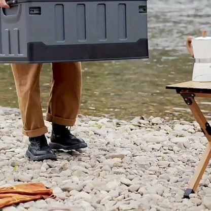 Portable Camping Stool with Backrest & Storage Compartments – Foldable Outdoor Fishing Seat, Lightweight Ergonomic Design for Hiking, Travel, Car Trips & Outdoor Adventures, Optional Waterproof Bag Included