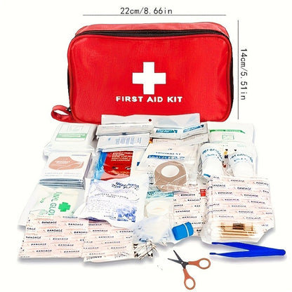 184-Piece First Aid Kit – Portable Multi-Purpose Emergency Medical Kit for Outdoor Adventures, Hunting, Hiking, Camping, Home & Car