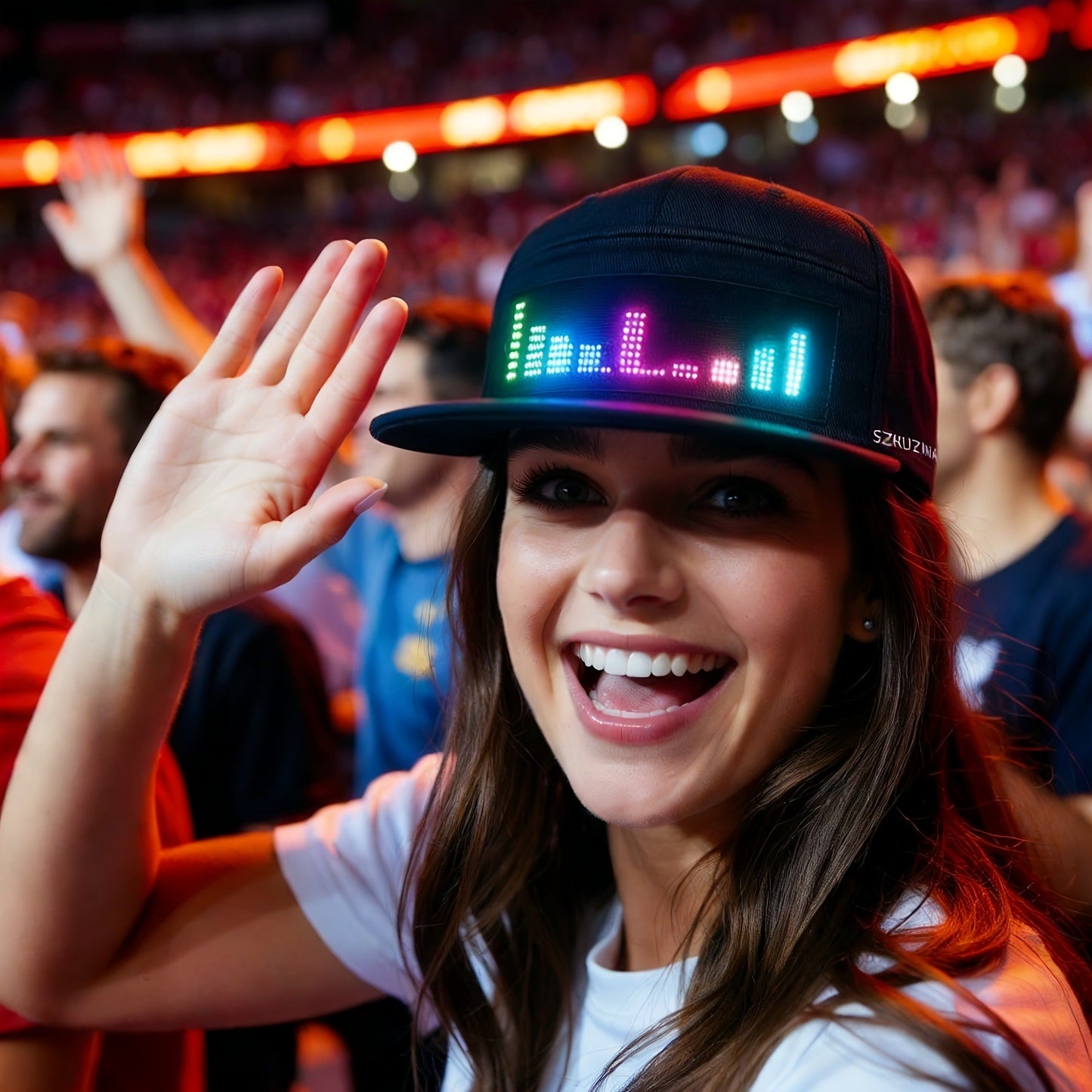 Programmable LED Hat with APP Control – Custom Text, Animation & Graffiti Display, USB Rechargeable, Adjustable Fit for Men & Women, Glowing Light-Up Cap for Party, Festival, Wedding & Carnival