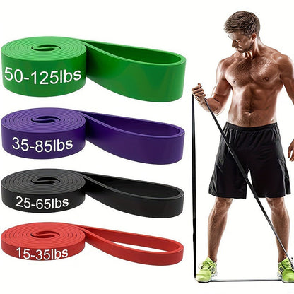 Resistance Bands Set 4-Pack – TPE Pull-Up Assist Bands 15-125 lbs, Multi-Functional Exercise Loop Bands for Muscle Training, Yoga, Body Shaping, Stretching & Home Gym Workouts, Unisex Fitness Gift