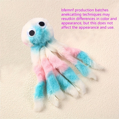 Cat Kick Toy Octopus 5-Pack - Cute Stuffed Chew & Kick Plush Toy for Indoor Cats, Teaser Wand Replacement Heads, Colorful Catnip-Style Interactive Cat Toy Set for Biting & Bunny Kicking