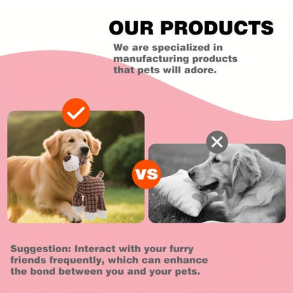Squeaky Dog Toys 6 Pack - Plush Stuffless Chew Toys for Small Medium Large Dogs, Durable Teething Toys for Aggressive Chewers, Interactive Puppy Toys for Boredom & Mental Stimulation, Random Color