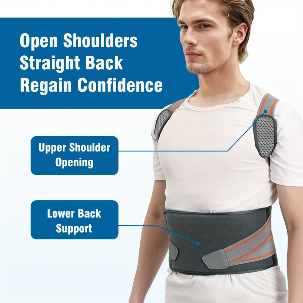 Magnetic Posture Corrector Back Brace – Adjustable Shoulder Support Belt for Men & Women, Instant Posture Improvement, Breathable Back Straightener