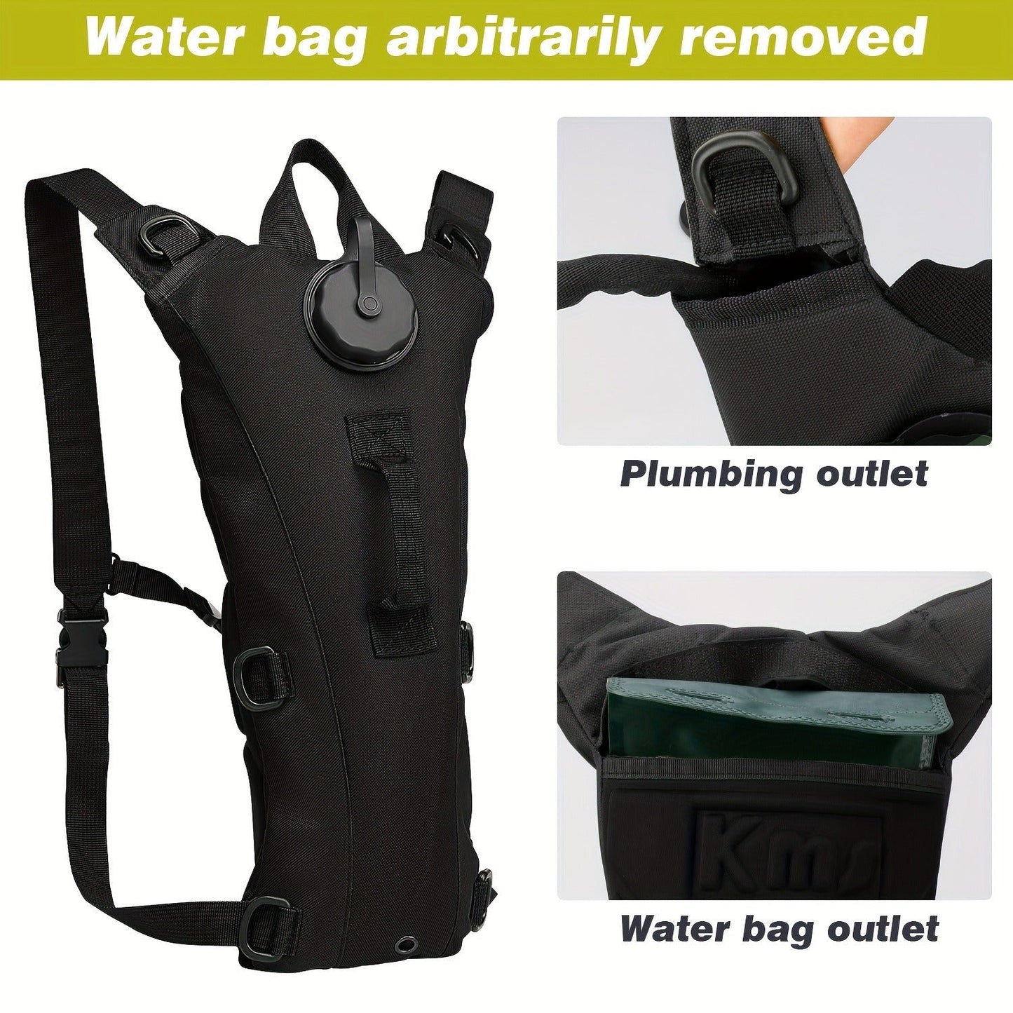 Water Bladder Backpack with 3L & 101.44oz BPA-Free Bladder – Oxford Cloth Hydration Pack for Hiking, Camping & Outdoor Adventures, Multiple Colors Available