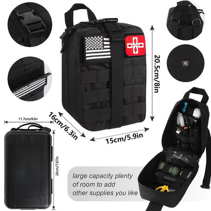 Outdoor Survival Gear Set 11/13/258-Piece – Professional Emergency Kit with Fire Starter & Compass | Multi-Tool Outdoor Equipment for Camping, Hiking & Adventure