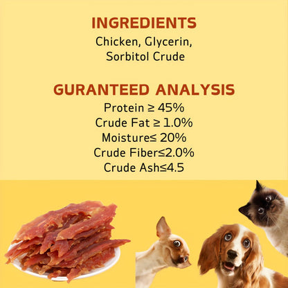 Dog Jerky Treats Chicken & Duck - High Protein Low Fat Natural Training Reward Snacks for Small Medium Large Dogs Easily Digestible