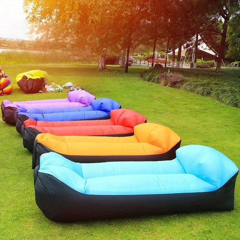 Portable Inflatable Sofa & Air Lounger Chair – Heavy Duty Single Outdoor Recliner, Quick Inflation & Deflation, Lightweight & Compact for Camping, Beach & Backyard – 3 Color Options