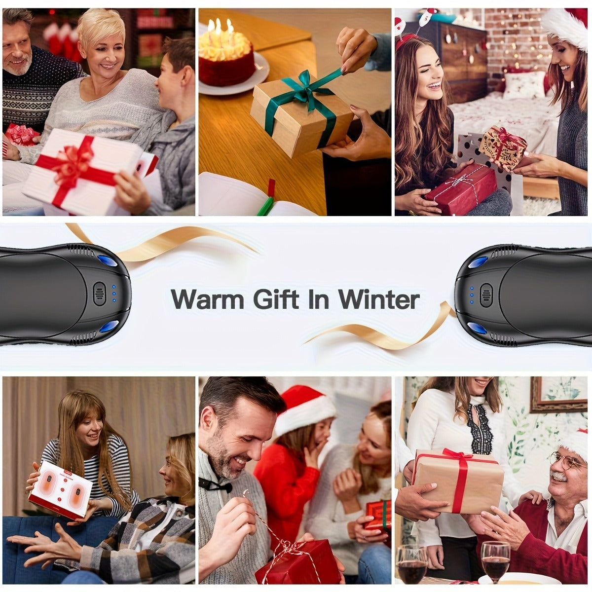 Magnetic Hand Warmer 2-in-1 Double Sided Heating – 3-Speed Temperature Control, Portable Pocket Heater for Skiing, Camping, Mountaineering & Winter Outdoor Use
