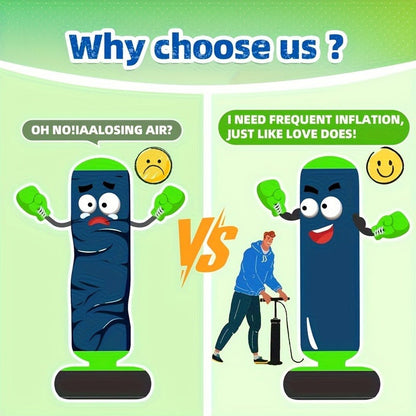Kids Inflatable Punching Bag 48 Inch Dinosaur Bop Bag Toy for Boys Girls Ages 3-12 Boxing Training Karate Practice Gift