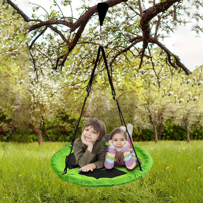 Kids Disc Swing 40 Inch – Anti-Slip Tree Swing with Adjustable Straps Powder Coated Frame Indoor Outdoor Play