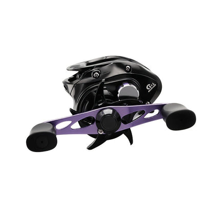Baitcasting Reel 7.2:1 High-Speed Gear Ratio, 5+1 Ball Bearings 17.64LB Max Drag, Lightweight Freshwater Saltwater Bass Fishing Reel, Left & Right Hand Retrieve, Black Purple