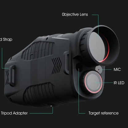 Infrared Night Vision Monocular – HD 1080P / 4K Ultra HD | USB Rechargeable Digital Night Vision Scope | 8x28mm Telescope Camera for Hunting Camping Wildlife Observation Night Photography