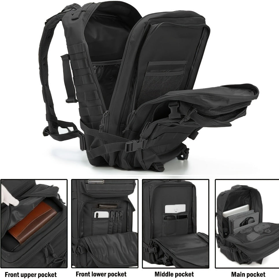 Tactical Backpack 45L – Military Rucksack for Men Women Hiking Camping Emergency 3-Day Bug Out Bag